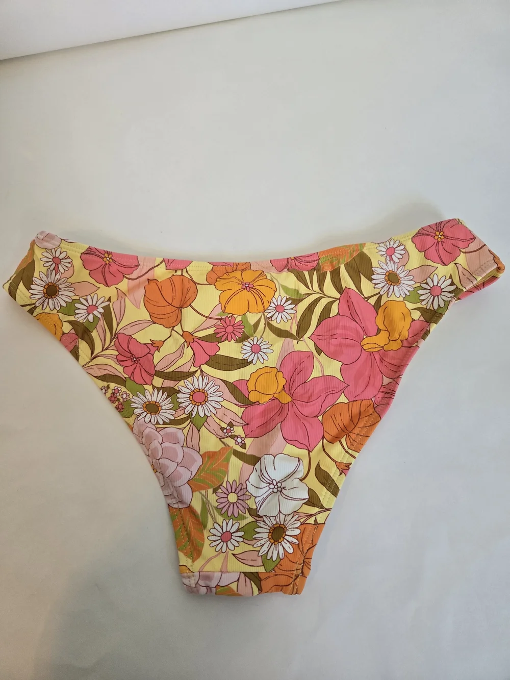 NEW Floral Pink & Orange Bikini Set - Women's Top Size Medium & Bottoms Size S